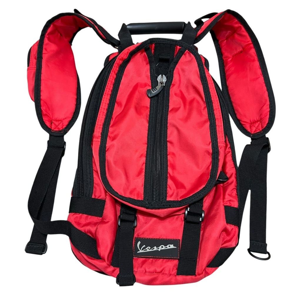 Vespa Red Nylon Mini Backpack